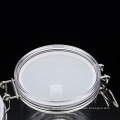 Empty transparent PET plastic cream jar